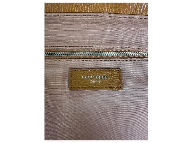 Bolso Tote Courreges de cuero color canela con herrajes en tono plata Camello - vista 6