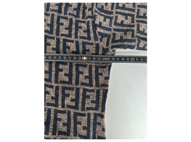 Suéter de punto Fendi Iconic FF Monogram Marrón Castaño - vista 10