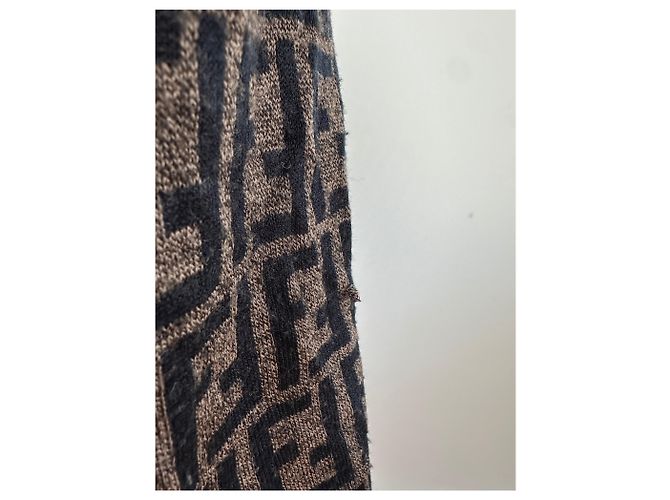 Suéter de punto Fendi Iconic FF Monogram Marrón Castaño - vista 4