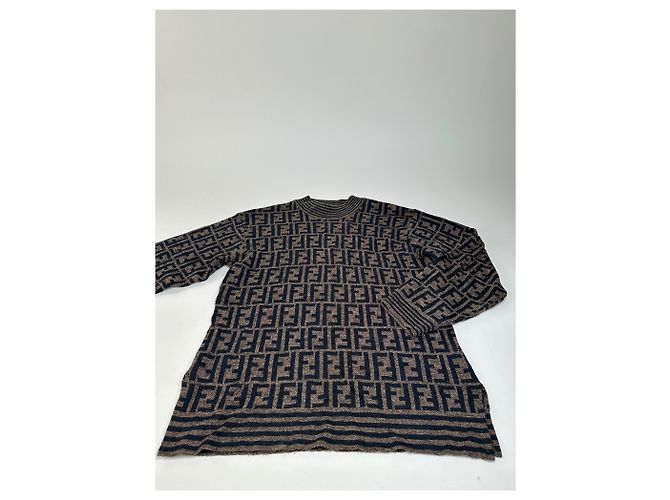 Suéter de punto Fendi Iconic FF Monogram Marrón Castaño - vista 8