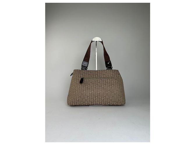 Borsa Tote in tela beige e pelle con monogramma Balenciaga - vista 12