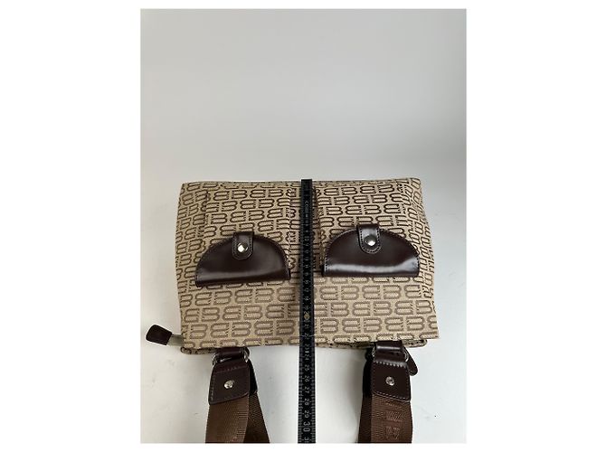 Borsa Tote in tela beige e pelle con monogramma Balenciaga - vista 14