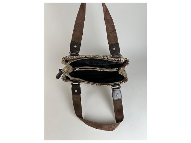 Borsa Tote in tela beige e pelle con monogramma Balenciaga - vista 3
