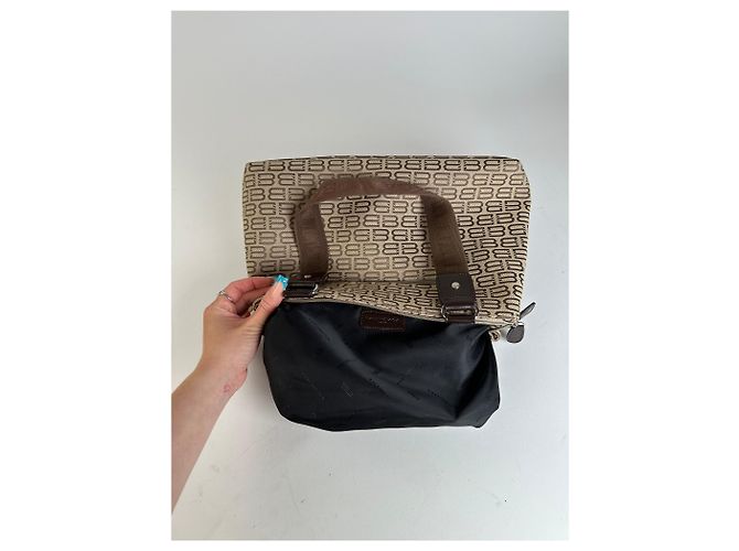 Borsa Tote in tela beige e pelle con monogramma Balenciaga - vista 9