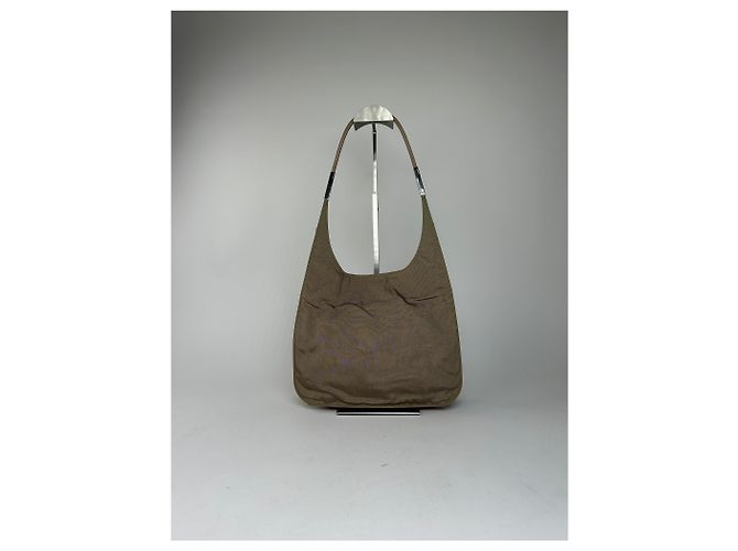 Borsa Hobo in tessuto verde oliva Gucci Accessorio - vista 9