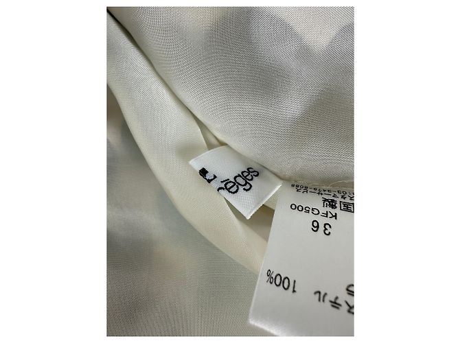 Falda Courreges con Estampado Geométrico Marrón Azul Crema Poliéster Castaño - vista 4