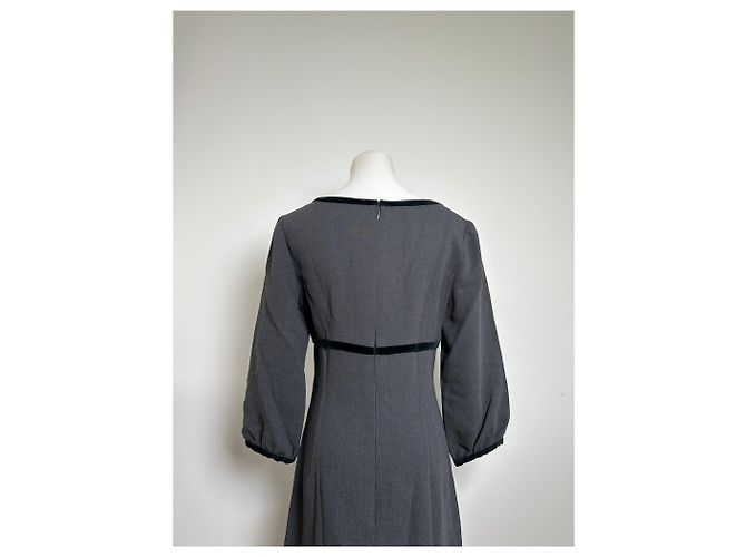 Vintage Balenciaga Mix Kleid Grau - Ansicht 14