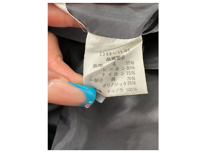 Vintage Balenciaga Mix Kleid Grau - Ansicht 5
