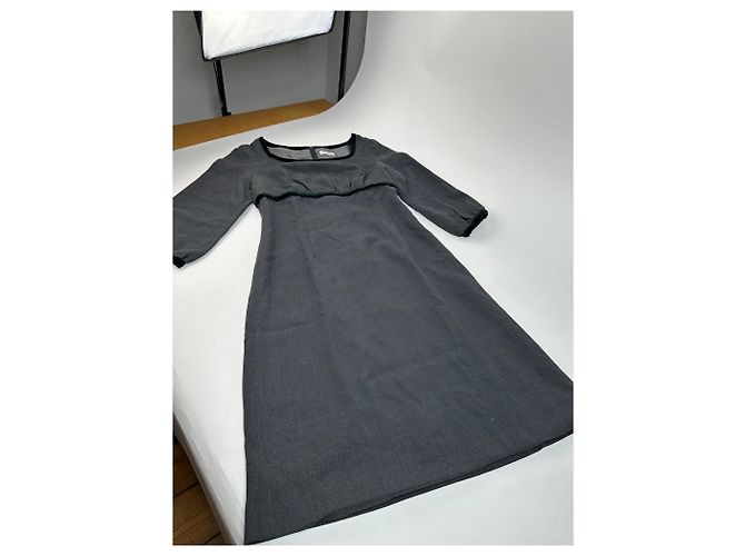 Vintage Balenciaga Mix Kleid Grau - Ansicht 6