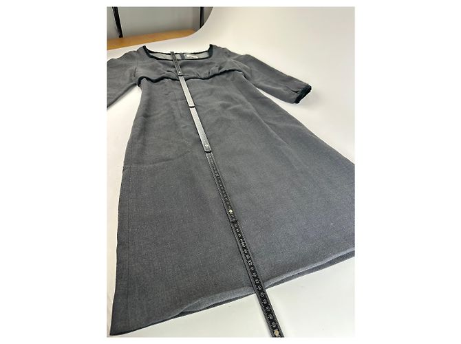 Vintage Balenciaga Mix Kleid Grau - Ansicht 9