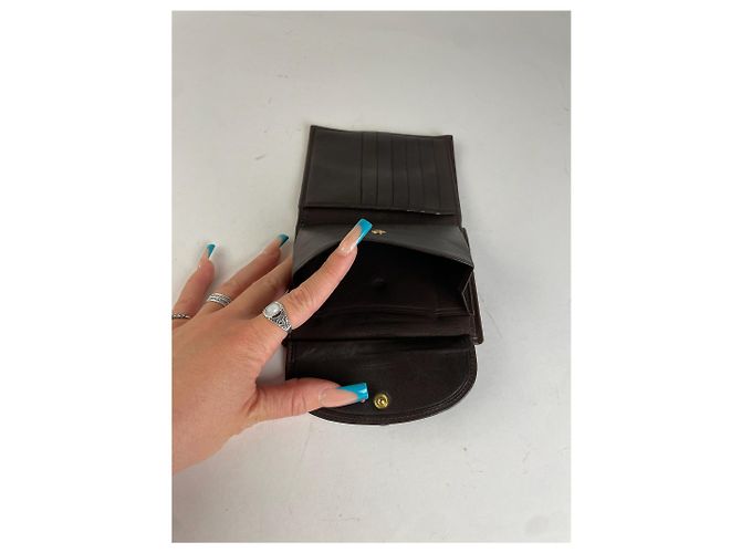 Vintage Loewe Smooth Wallet Brown - view 6