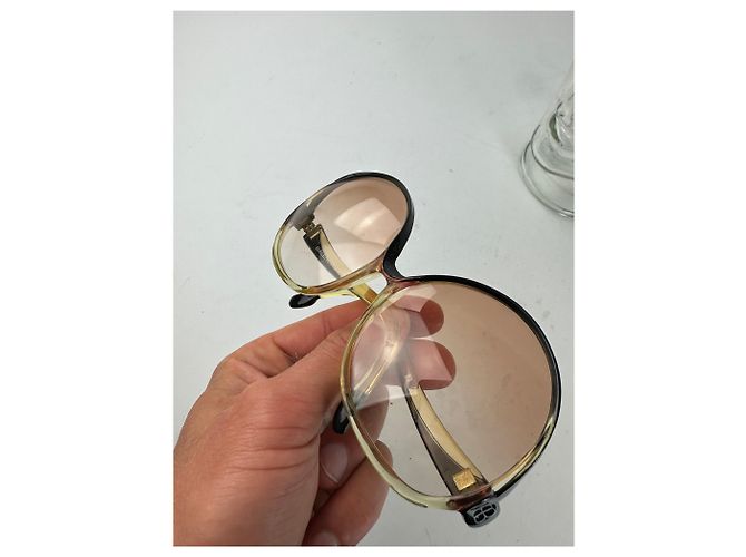 Occhiali da sole vintage Balenciaga in acetato nero - vista 13
