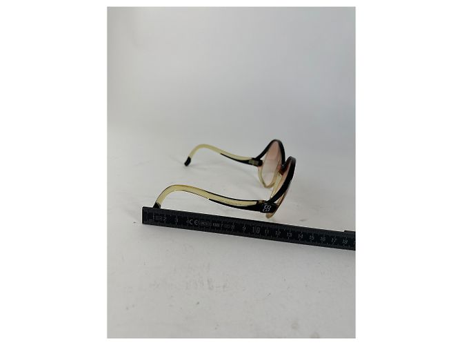 Occhiali da sole vintage Balenciaga in acetato nero - vista 9