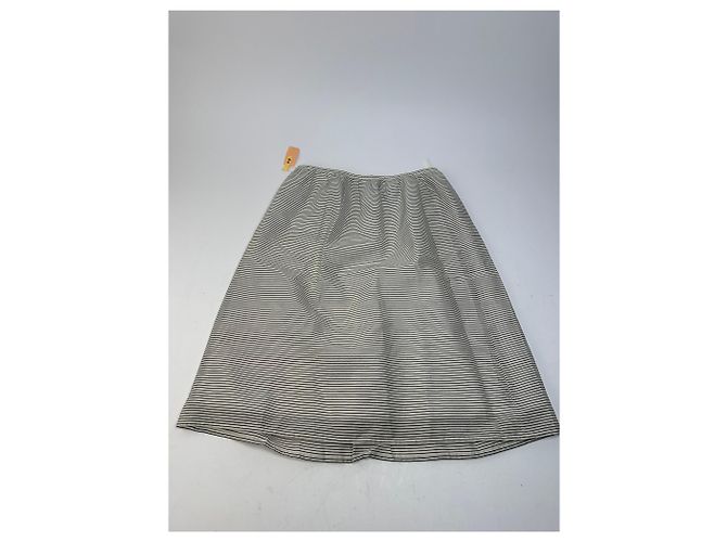 Gonna in cotone a righe vintage Courreges Multicolore - vista 11