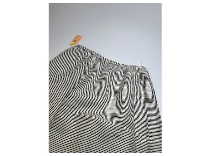 Gonna in cotone a righe vintage Courreges Multicolore - vista 12