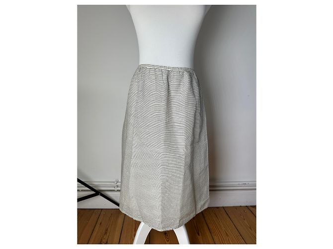 Gonna in cotone a righe vintage Courreges Multicolore - vista 13