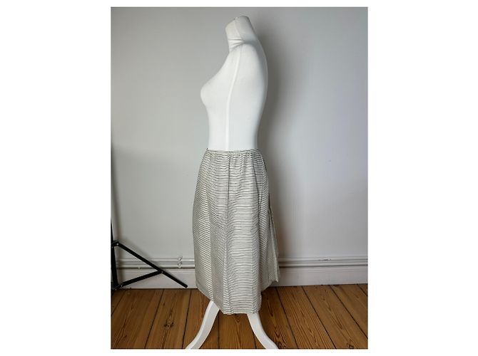 Gonna in cotone a righe vintage Courreges Multicolore - vista 2
