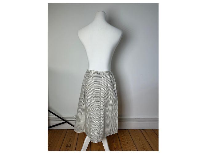 Gonna in cotone a righe vintage Courreges Multicolore - vista 3