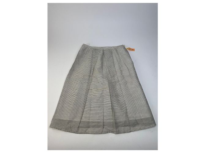 Gonna in cotone a righe vintage Courreges Multicolore - vista 6