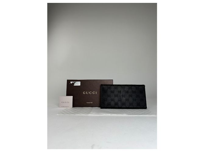 Clutch portafoglio in pelle vintage Gucci nera Nero - vista 2