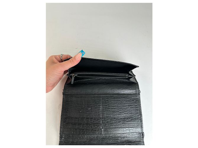 Clutch portafoglio in pelle vintage Gucci nera Nero - vista 6