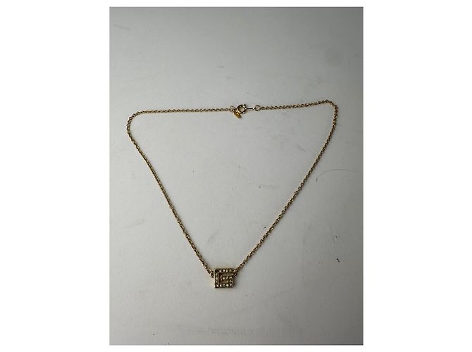 Collana con pendente Givenchy Gold Crystal Logo D'oro - vista 11
