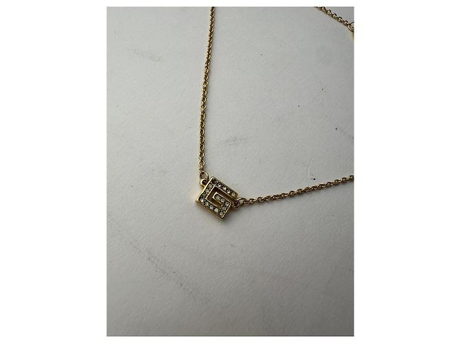 Collana con pendente Givenchy Gold Crystal Logo D'oro - vista 6