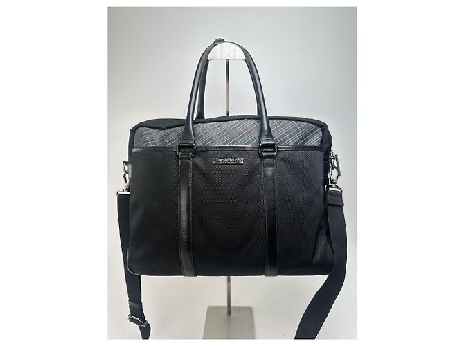 Maletín de nylon negro Burberry con múltiples compartimentos - vista 10