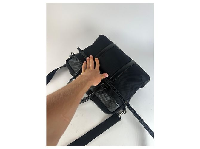 Maletín de nylon negro Burberry con múltiples compartimentos - vista 11