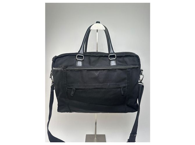 Maletín de nylon negro Burberry con múltiples compartimentos - vista 15