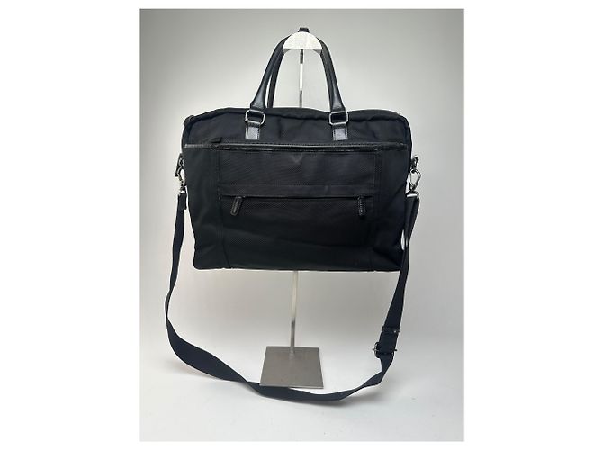 Maletín de nylon negro Burberry con múltiples compartimentos - vista 2