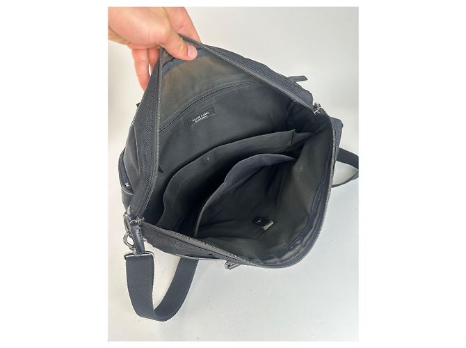 Maletín de nylon negro Burberry con múltiples compartimentos - vista 3