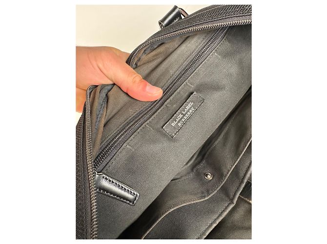 Maletín de nylon negro Burberry con múltiples compartimentos - vista 4