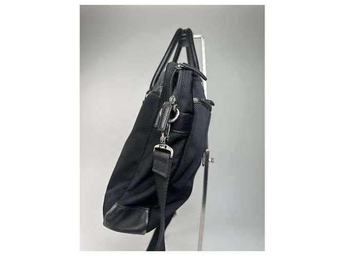 Maletín de nylon negro Burberry con múltiples compartimentos - vista 5