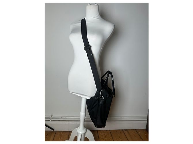 Maletín de nylon negro Burberry con múltiples compartimentos - vista 7