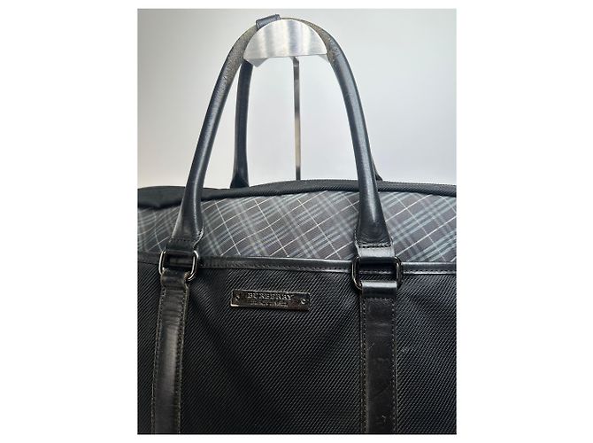 Maletín de nylon negro Burberry con múltiples compartimentos - vista 8