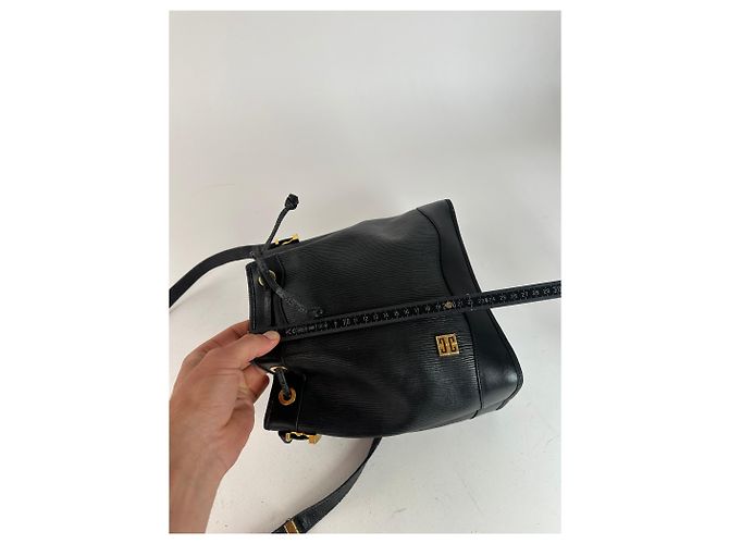 Vintage Givenchy Leder-Bucket-Bag Schwarz - Ansicht 13