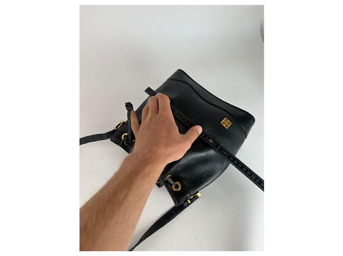 Vintage Givenchy Leder-Bucket-Bag Schwarz - Ansicht 14