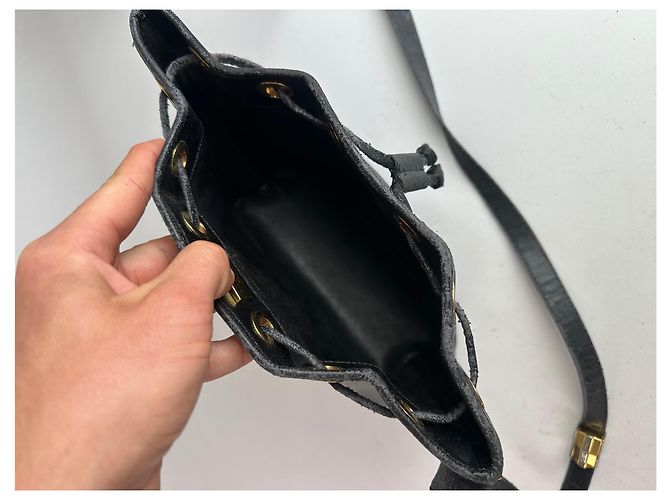 Vintage Givenchy Leder-Bucket-Bag Schwarz - Ansicht 3