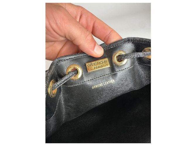 Vintage Givenchy Leder-Bucket-Bag Schwarz - Ansicht 4