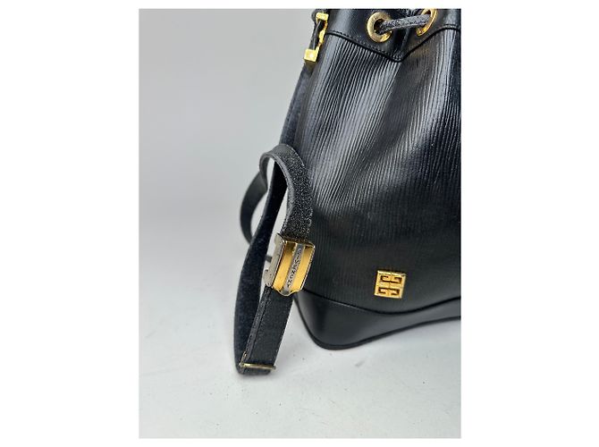 Vintage Givenchy Leder-Bucket-Bag Schwarz - Ansicht 5