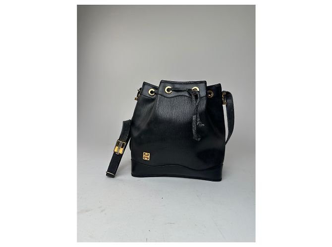 Vintage Givenchy Leder-Bucket-Bag Schwarz - Ansicht 6