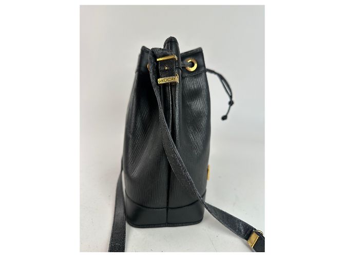 Vintage Givenchy Leder-Bucket-Bag Schwarz - Ansicht 9