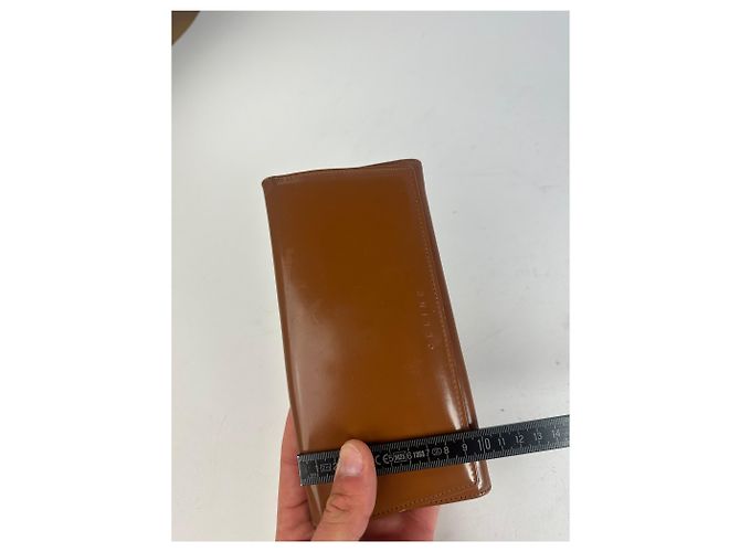 Edge Céline Portafoglio Celine Classic in pelle marrone - vista 12
