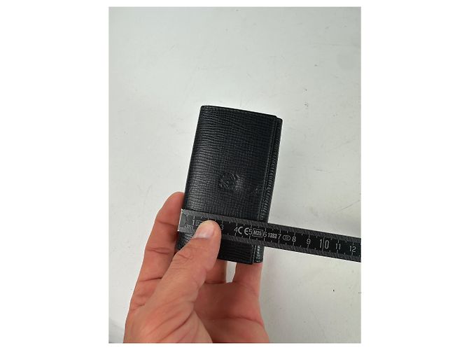 Vintage Loewe Leather Keychain Wallet Black - view 10