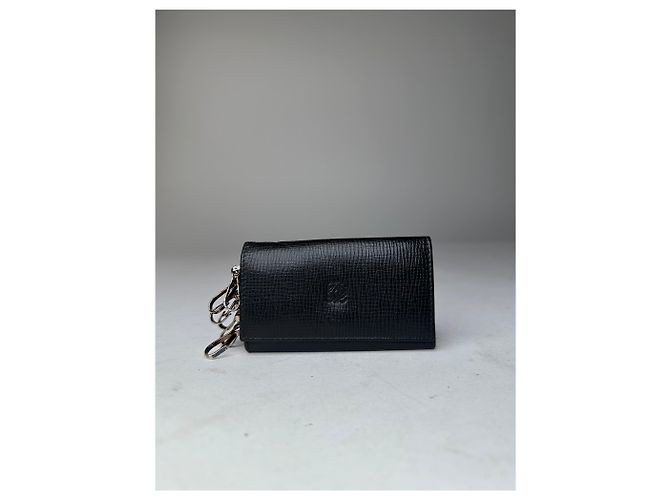 Vintage Loewe Leather Keychain Wallet Black - view 11