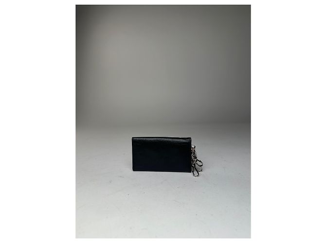 Vintage Loewe Leather Keychain Wallet Black - view 12