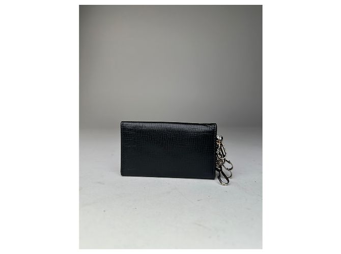Vintage Loewe Leather Keychain Wallet Black - view 2