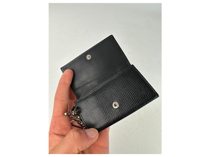 Vintage Loewe Leather Keychain Wallet Black - view 3