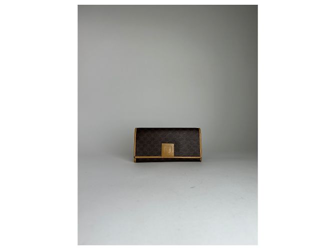 Edge Céline Vintage Celine Smooth Wallet Brown - view 10